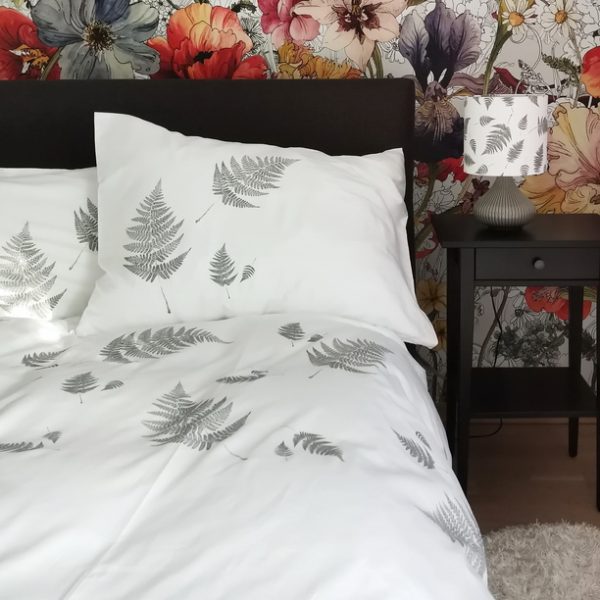 BED LINEN GRAY FERN