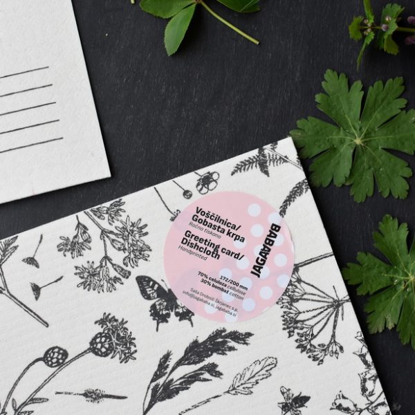 TRAVNIK ČRN, voščilnica/vileda