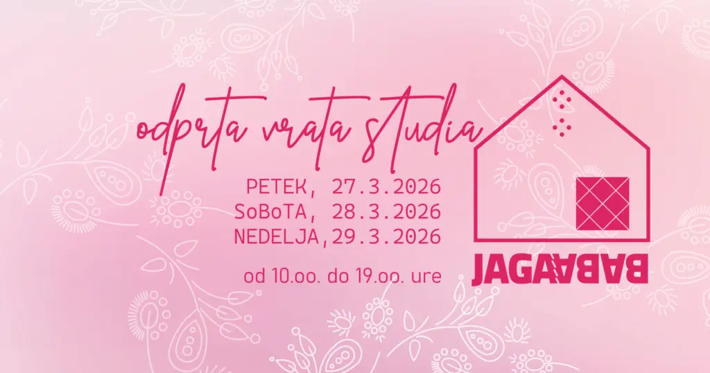 Velika noč bo kmalu tu in JAGABABA odpira vrata studia.
Družili se bomo na cvetni vikend.

petek, 27.3.
sobota, 28.3.
nedelja,29.3.

vsak dan od 10.00-19.00

Lepo povabljeni!

Mize se bodo šibile s cvetličnim namiznim tekstilom, pehtranovo potico in frišno keramiko!