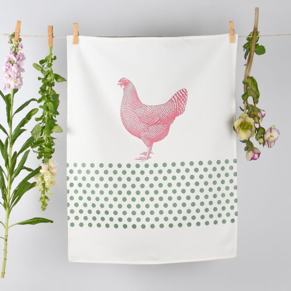 OLD ROSE KOKOŠ, kuhinjska krpa